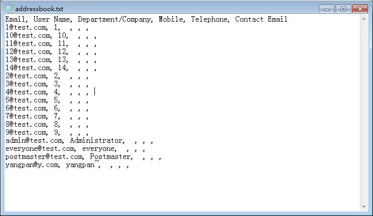 Export Address Book