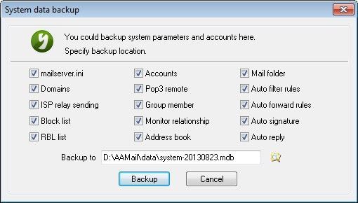 System Data Backup