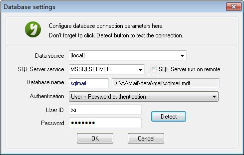 Database Settings