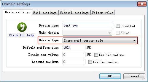 Share Mail Server Mode
