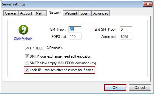 Lock IP 1 Minutes after Password Fail 5 Times