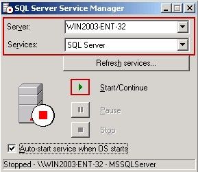 SQL Server Service Manager