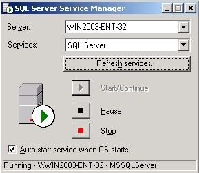 SQL Server Service Manager