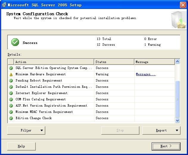 System Configuration Check