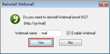 Reinstall Webmail