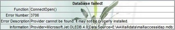 Database Failed