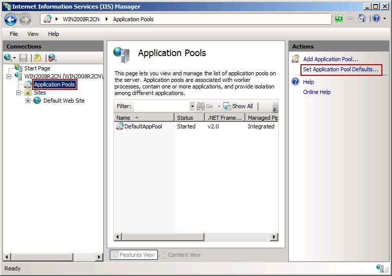 Application Pools