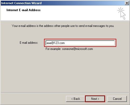 Internet E-mail Address